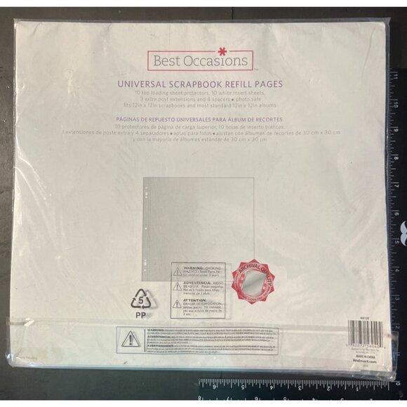 Best Occasions Universal Scrapbook Refill Pages 12" X 12" MK12R - Picture 2 of 2